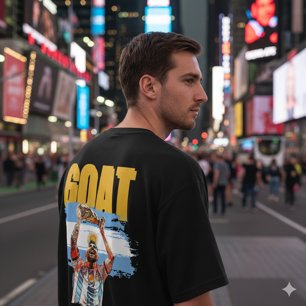 GOAT - Leo Messi - Unisex Oversized Standard T-Shirt